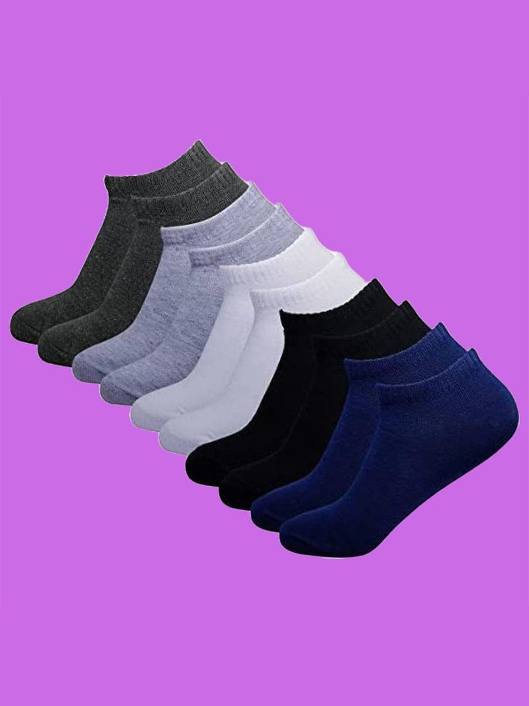 MJE Men Pack Of 5 Cotton Ankle Length Socks - view 1