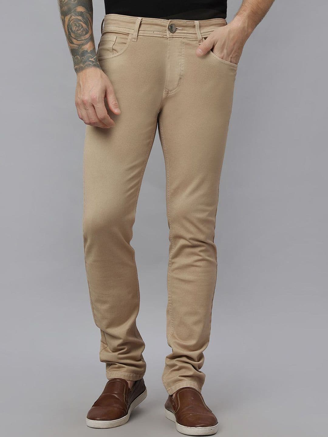 RJ Denim Men Narrow Slim Fit Mid-Rise Cotton Jeans - view 1