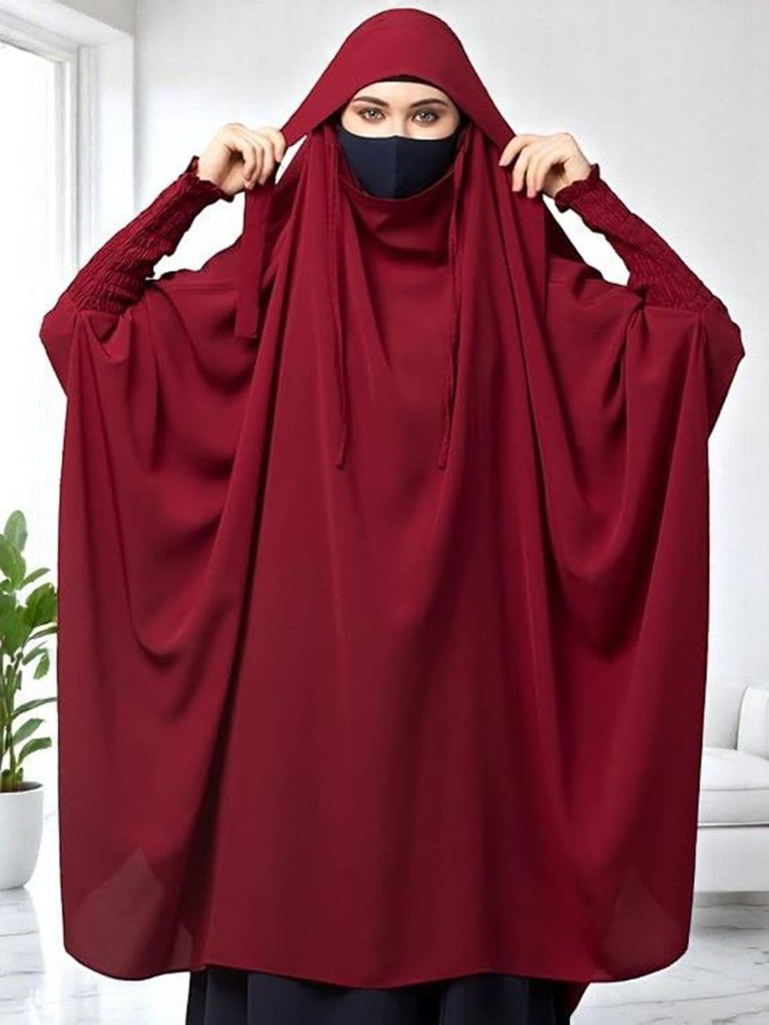 BASHARIYA Full-Size Khimar With Sleeves & Adjustable Mouthpiece - view 1