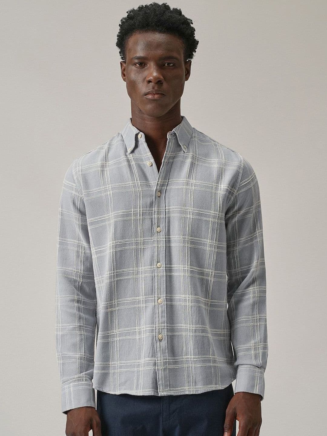 Banana Club Chenille Checked Cotton Shirt - view 1