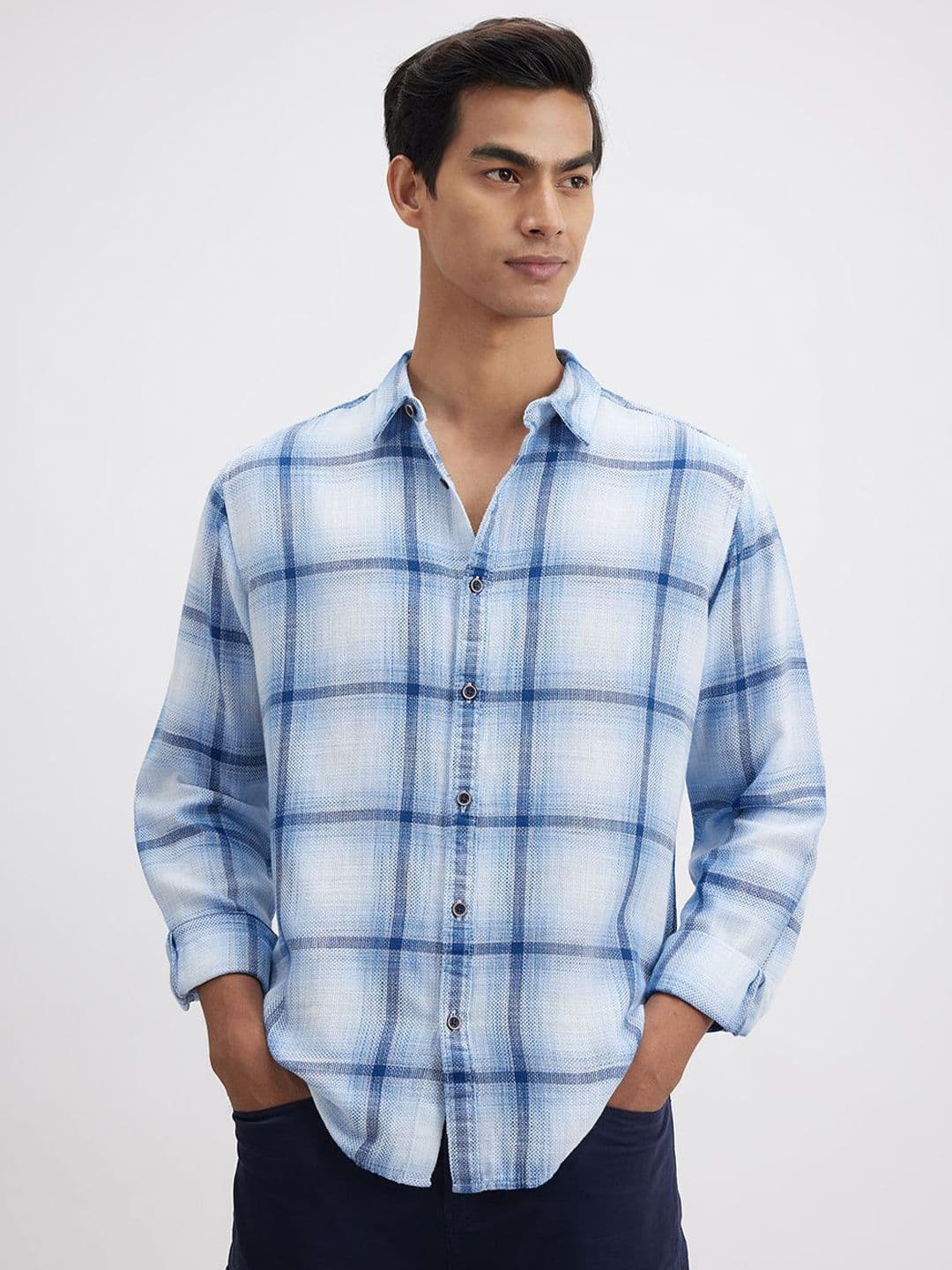 Pepe Jeans Men Tartan Checks Opaque Checked Casual Shirt - view 1