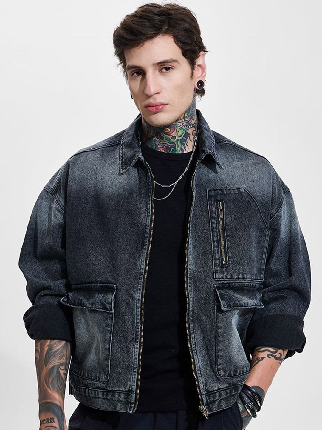 Snitch Men Washed Denim Jacket - view 1