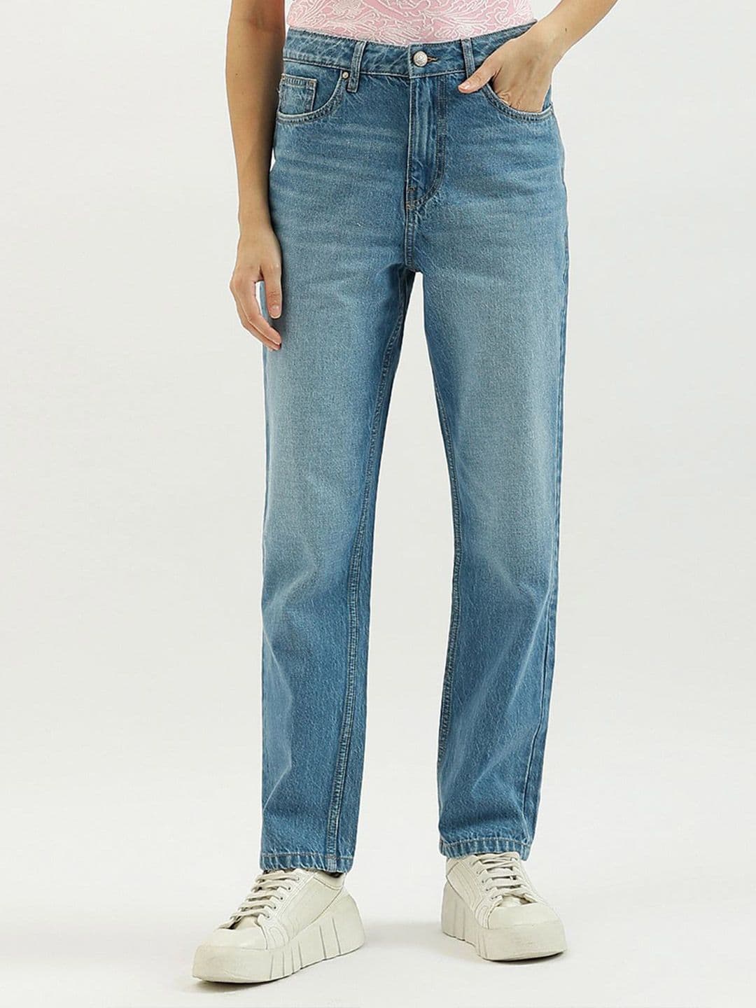 United Colors of Benetton Women Straight Fit High-Rise Light Fade Jeans - view 1