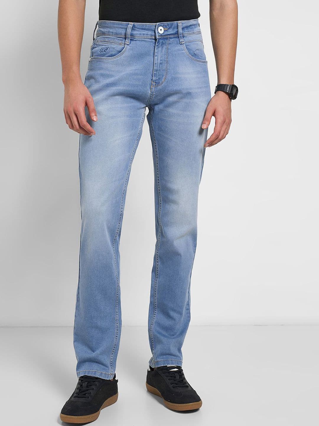 SF JEANS by Pantaloons Men Slim Fit Mid-Rise Clean Look Heavy Fade Non Stretchable Jeans - view 1
