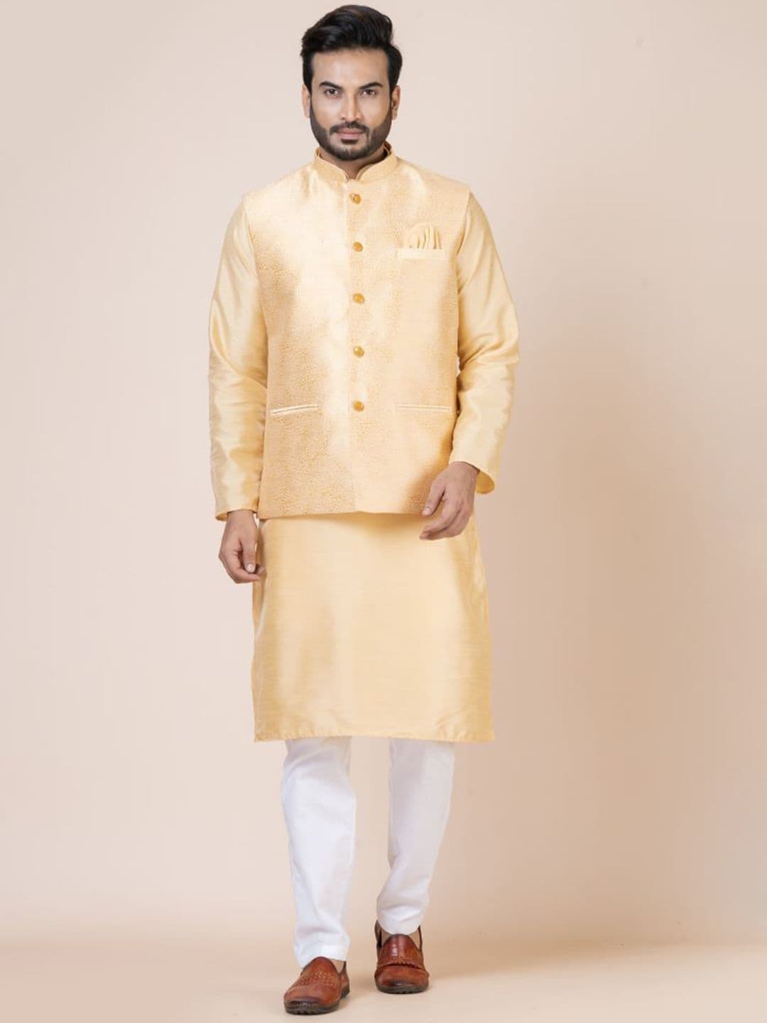 Nawaz's Kurta Mandarin Collar Nehru Jacket - view 1