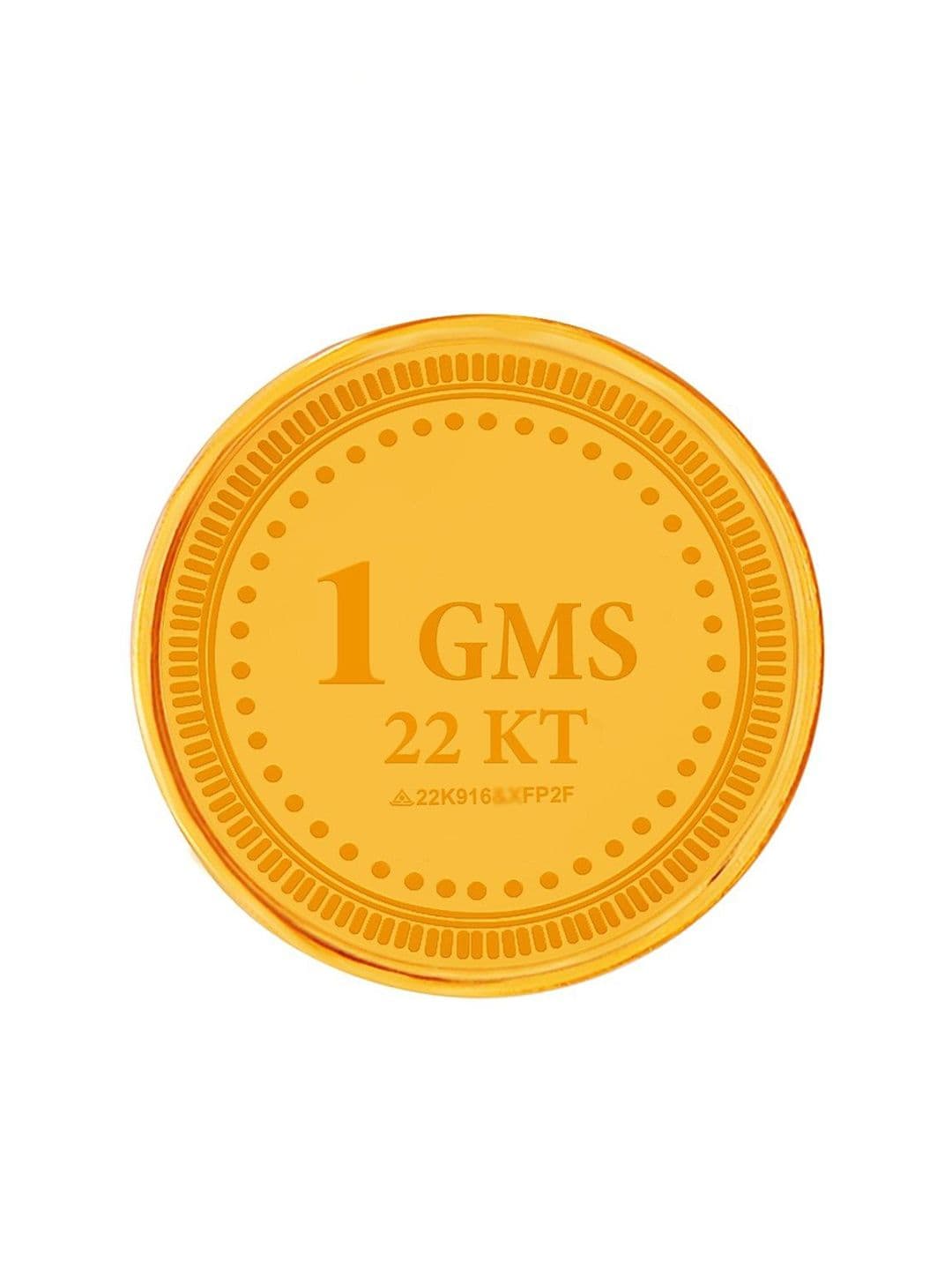 Muthoot Pappachan Hallmarked 22KT Rose Gold Coin 1 Gm - view 1