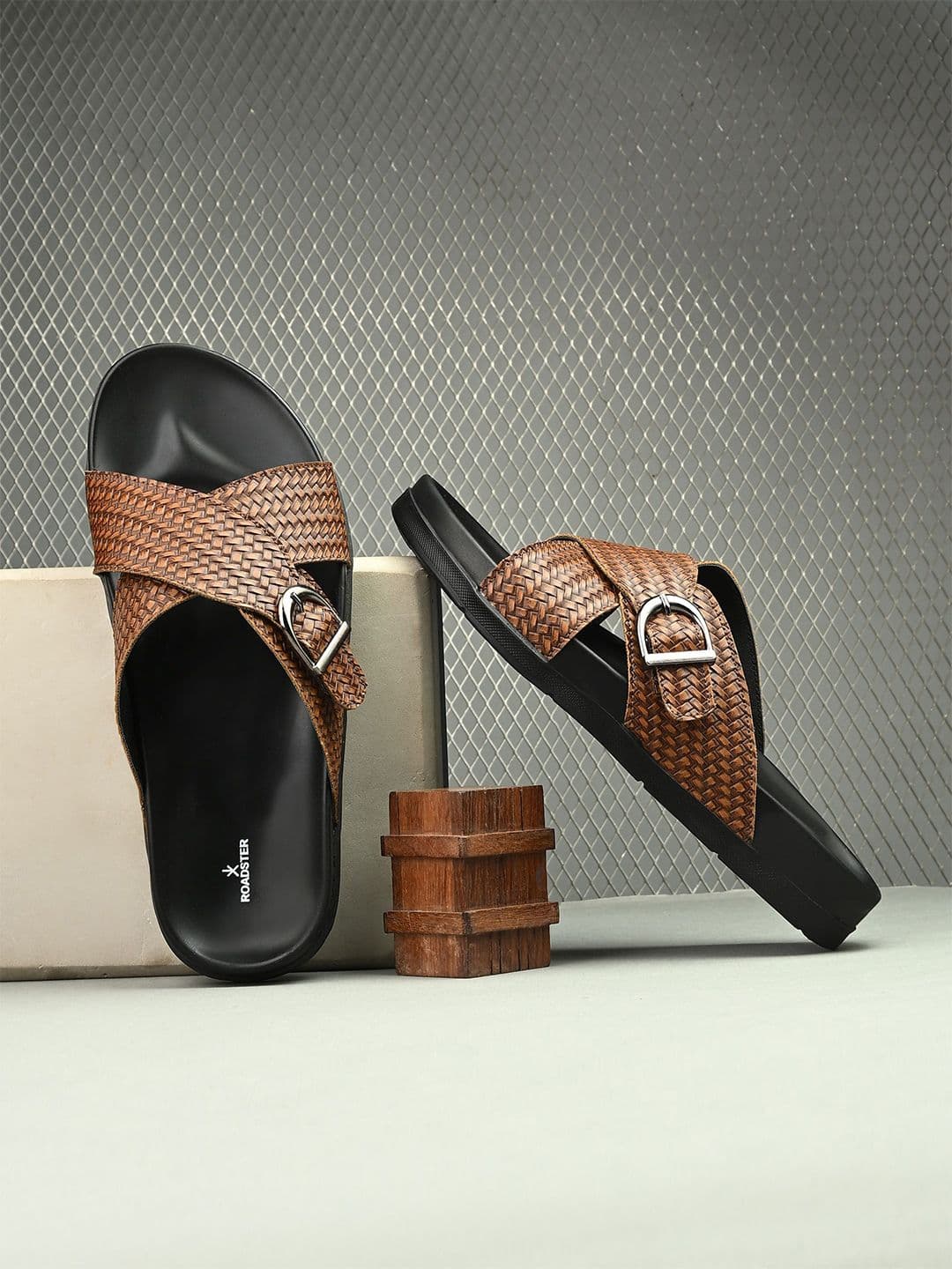 The Roadster Lifestyle Co Faux Leather Comfortable Casual Slip On Sandals - view 1