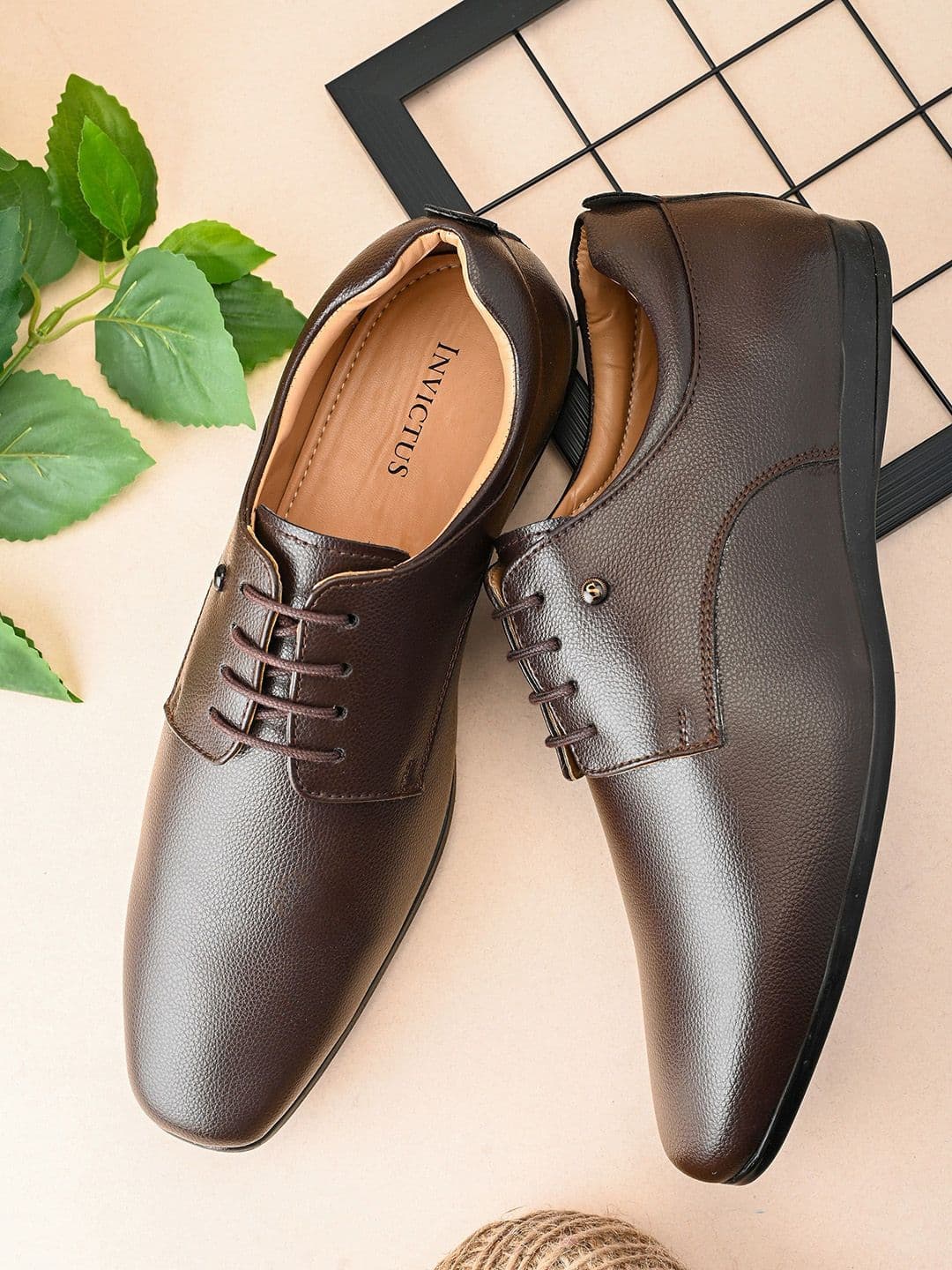 INVICTUS Men Textured Formal Derbys - view 1