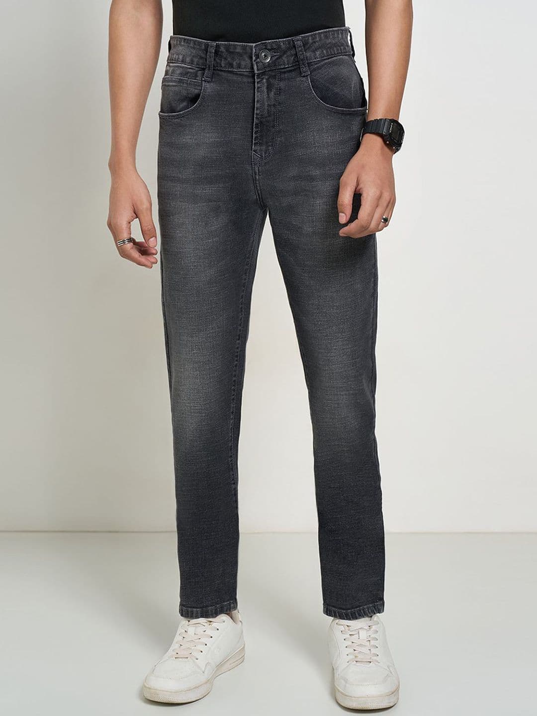 SF JEANS by Pantaloons Men Slim Fit Mid-Rise Clean Look Light Fade Non Stretchable Jeans - view 1