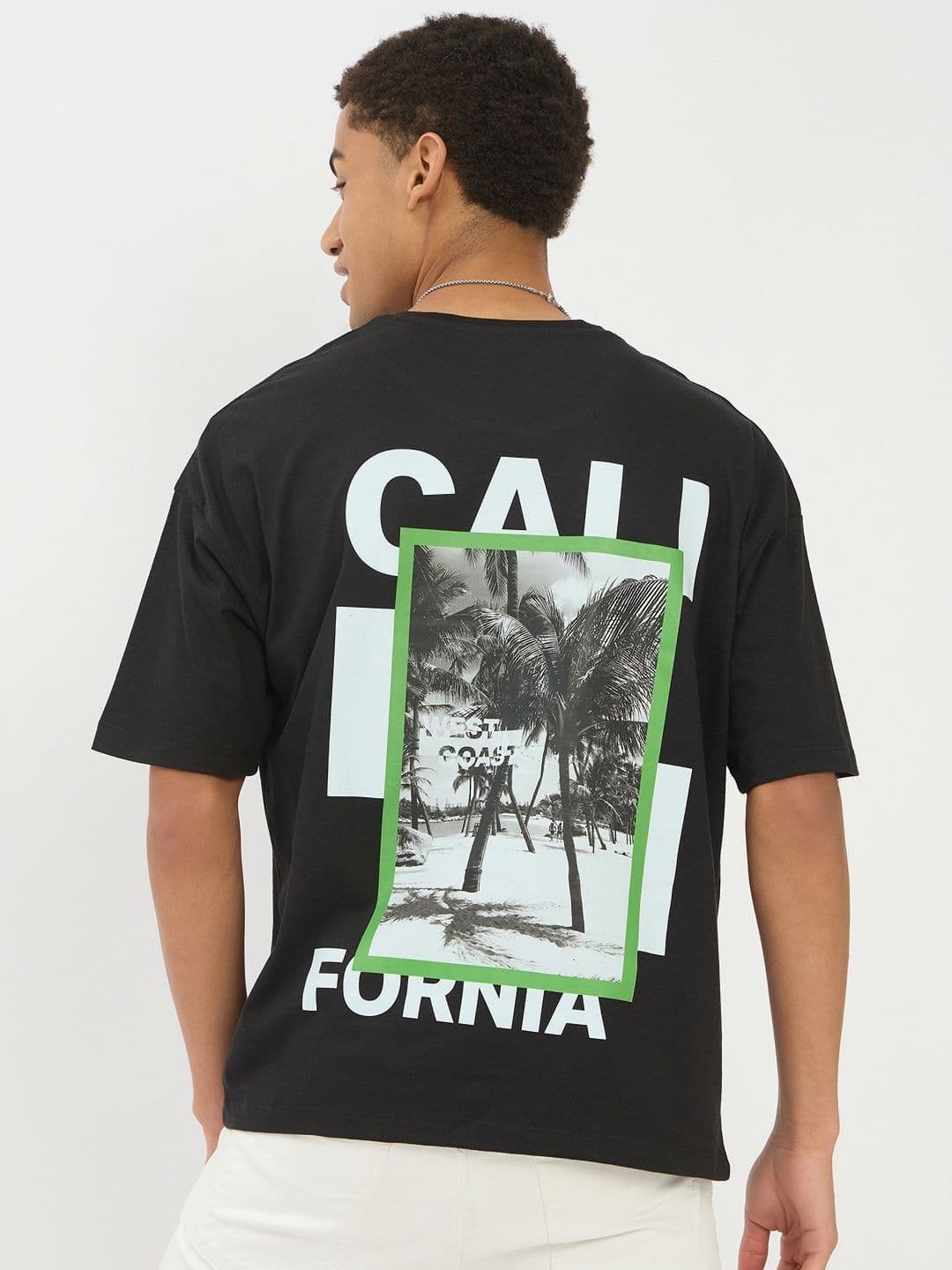 Mast & Harbour Typography Printed Round Neck Short Sleeves Cotton Relaxed Fit T-shirt - view 1