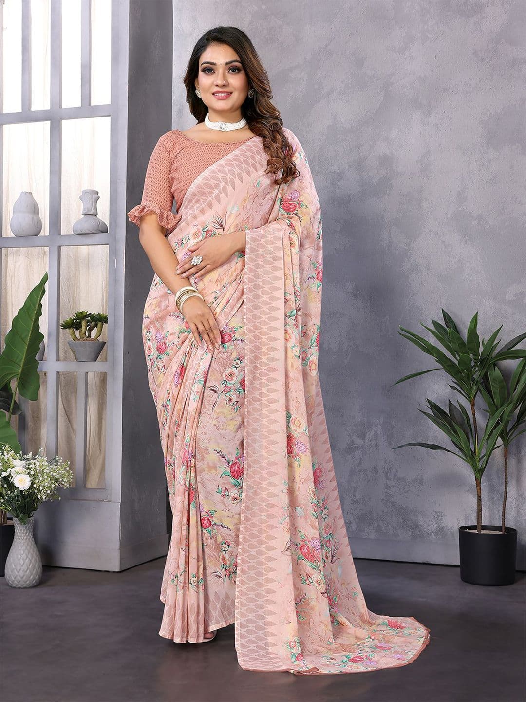 Moda Rapido Women Floral Print Daily Wear Saree - view 1