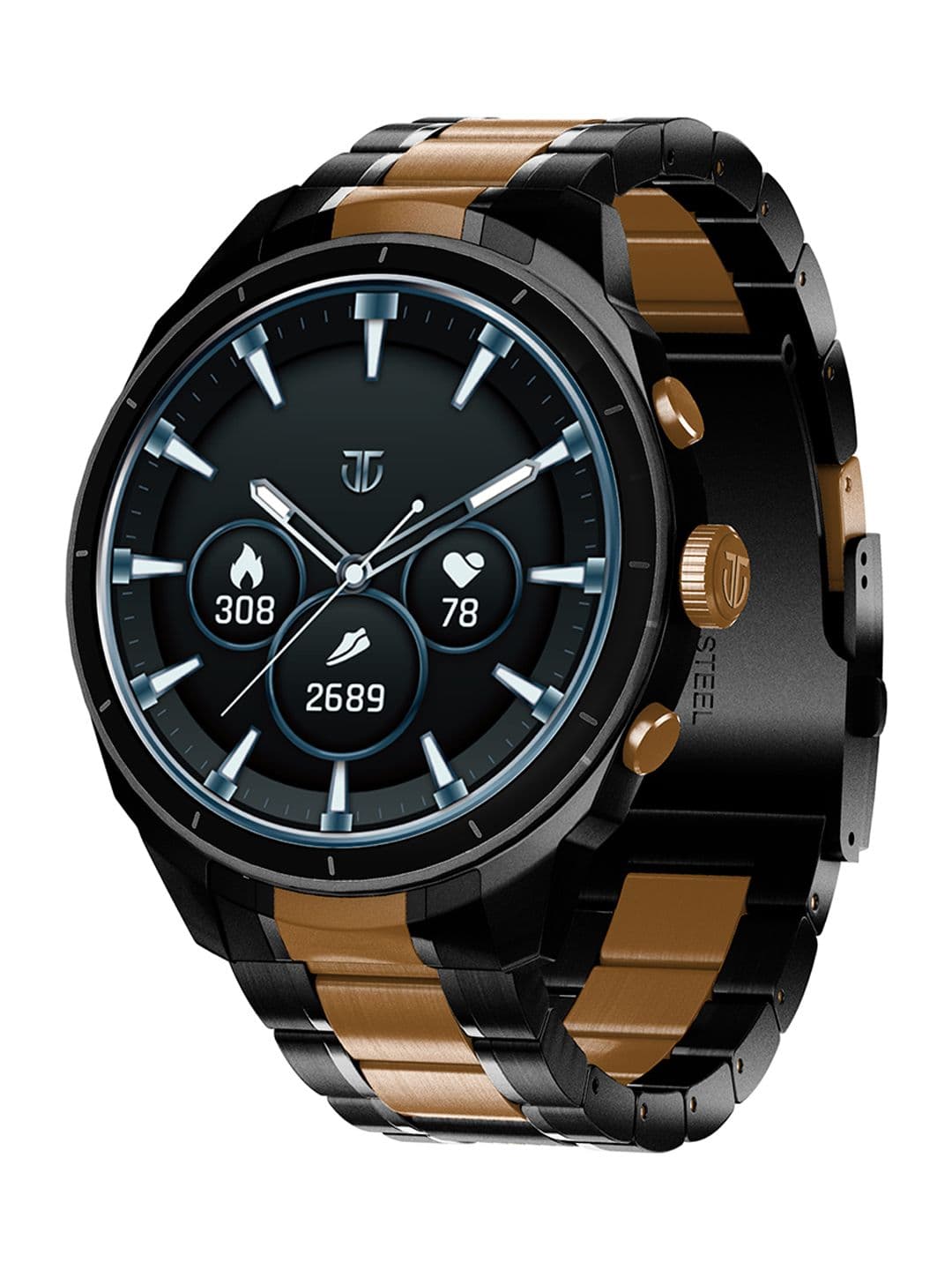 Titan Heritage 1.43 AMOLED Stainless Steel Working Crown 3D UI IP68 BT Calling Smart Watch - view 1