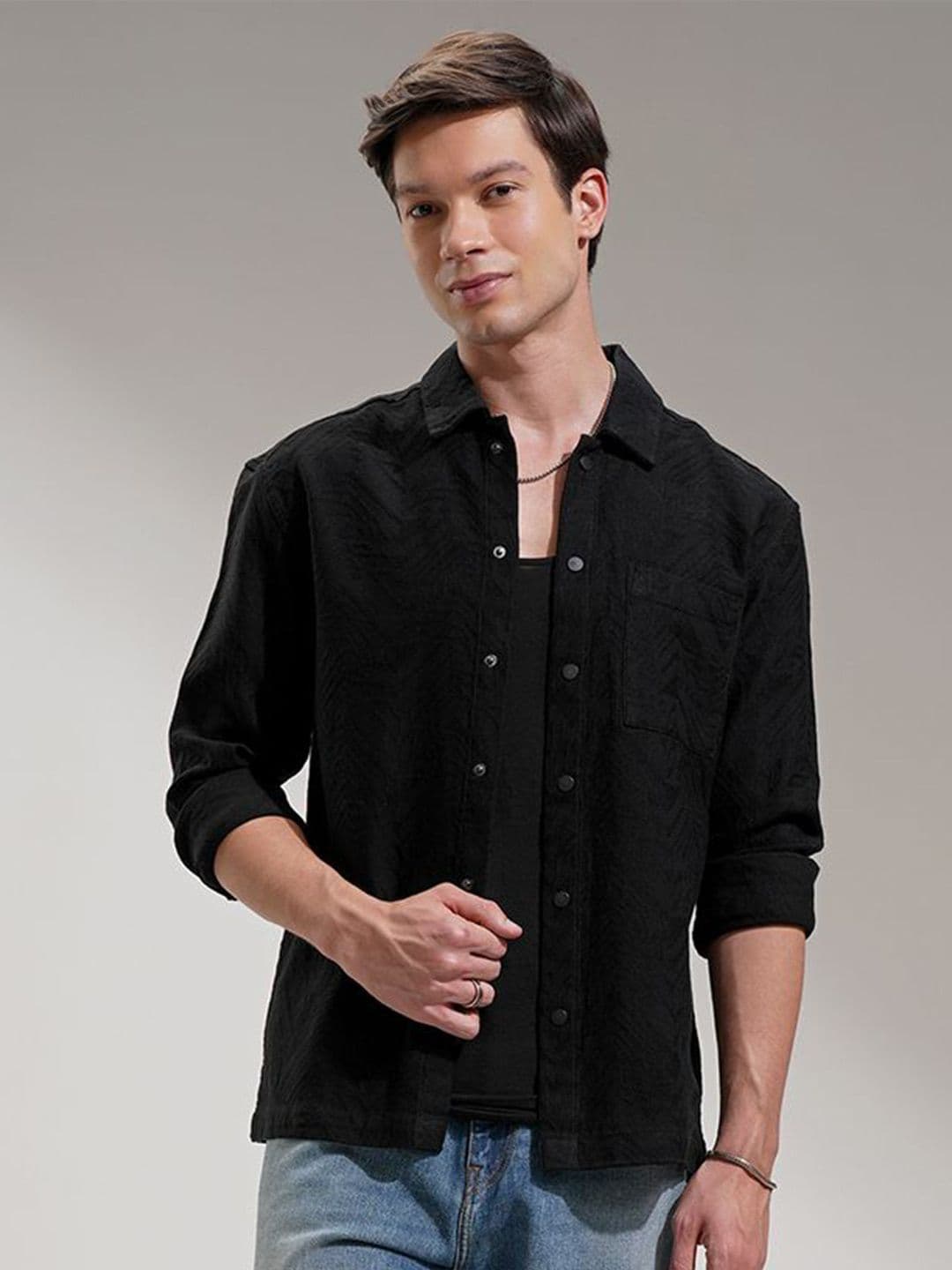 HIGHLANDER Men Comfort Opaque Casual Relaxed Fit Shirt - view 1