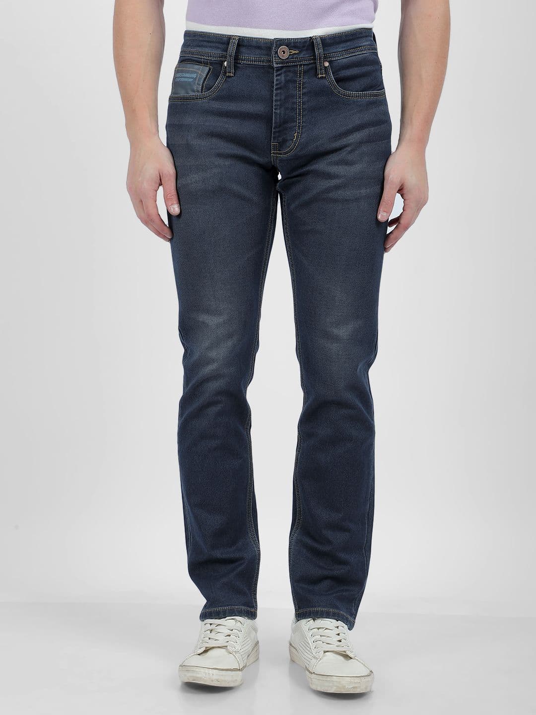Numero Uno Men Skinny Fit Low-Rise Light Fade Stretchable Jeans - view 1