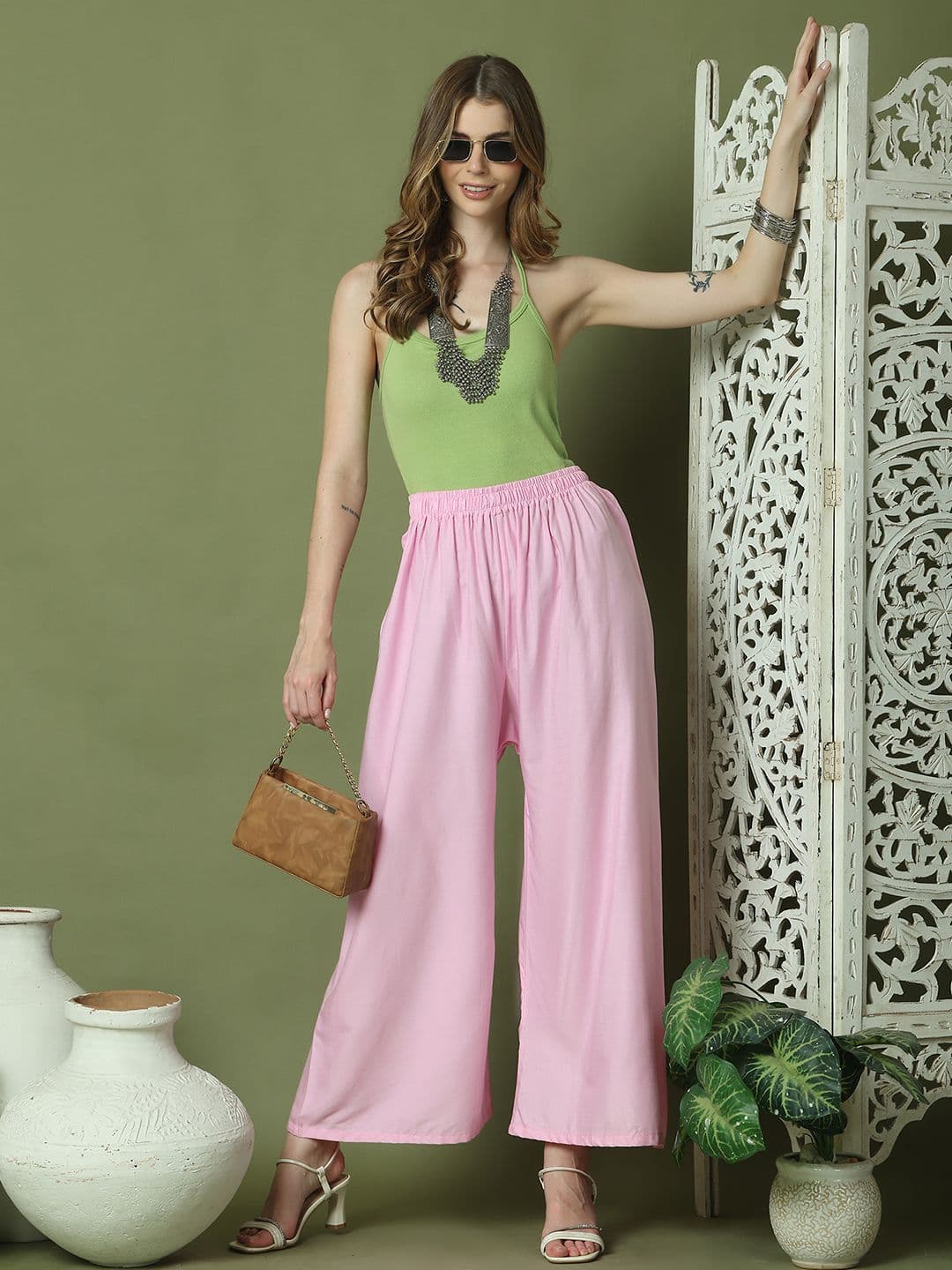 TAG 7 Women Flared Ethnic Palazzos - view 1