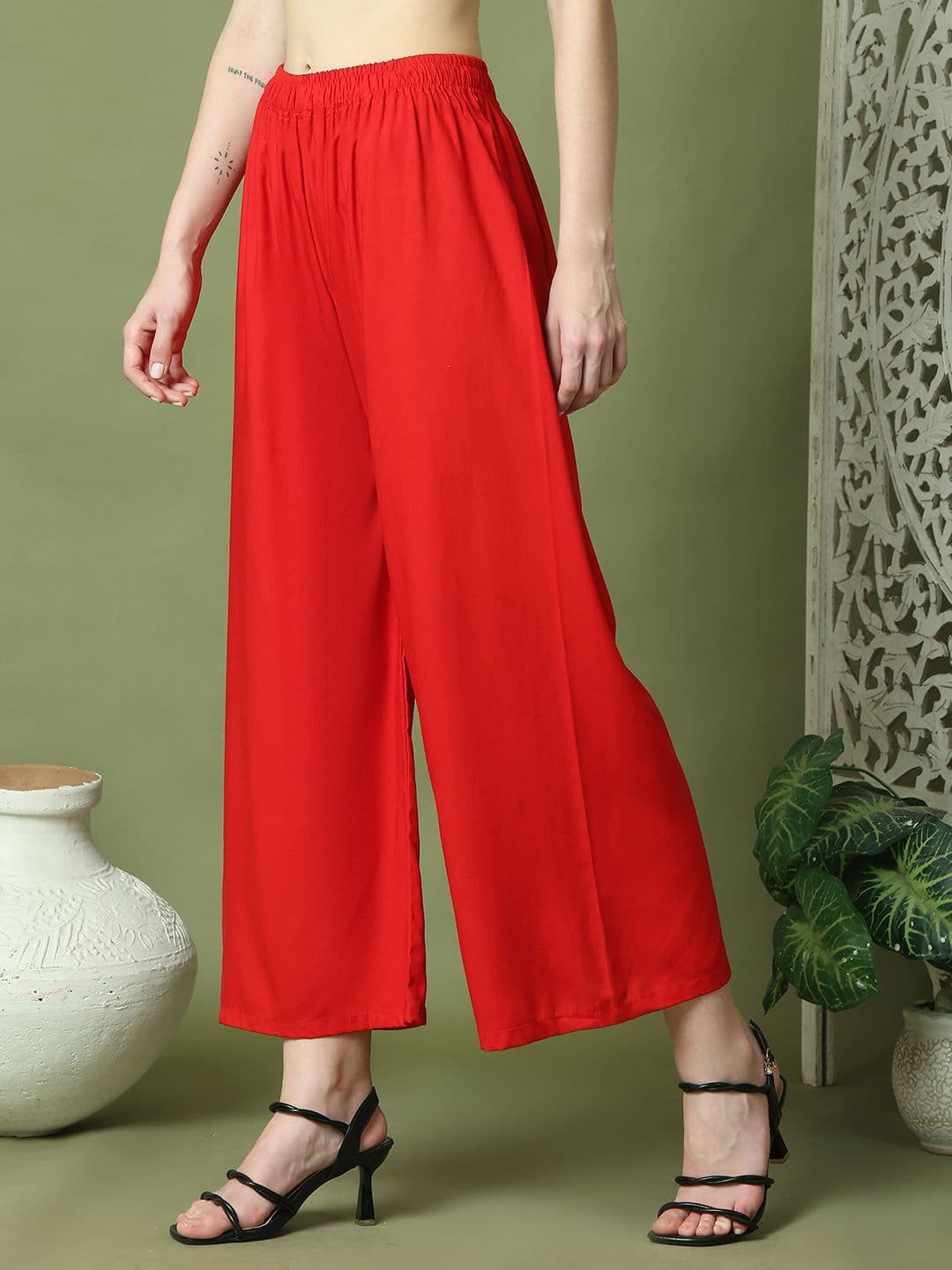 TAG 7 Women Flared Ethnic Palazzos - view 1