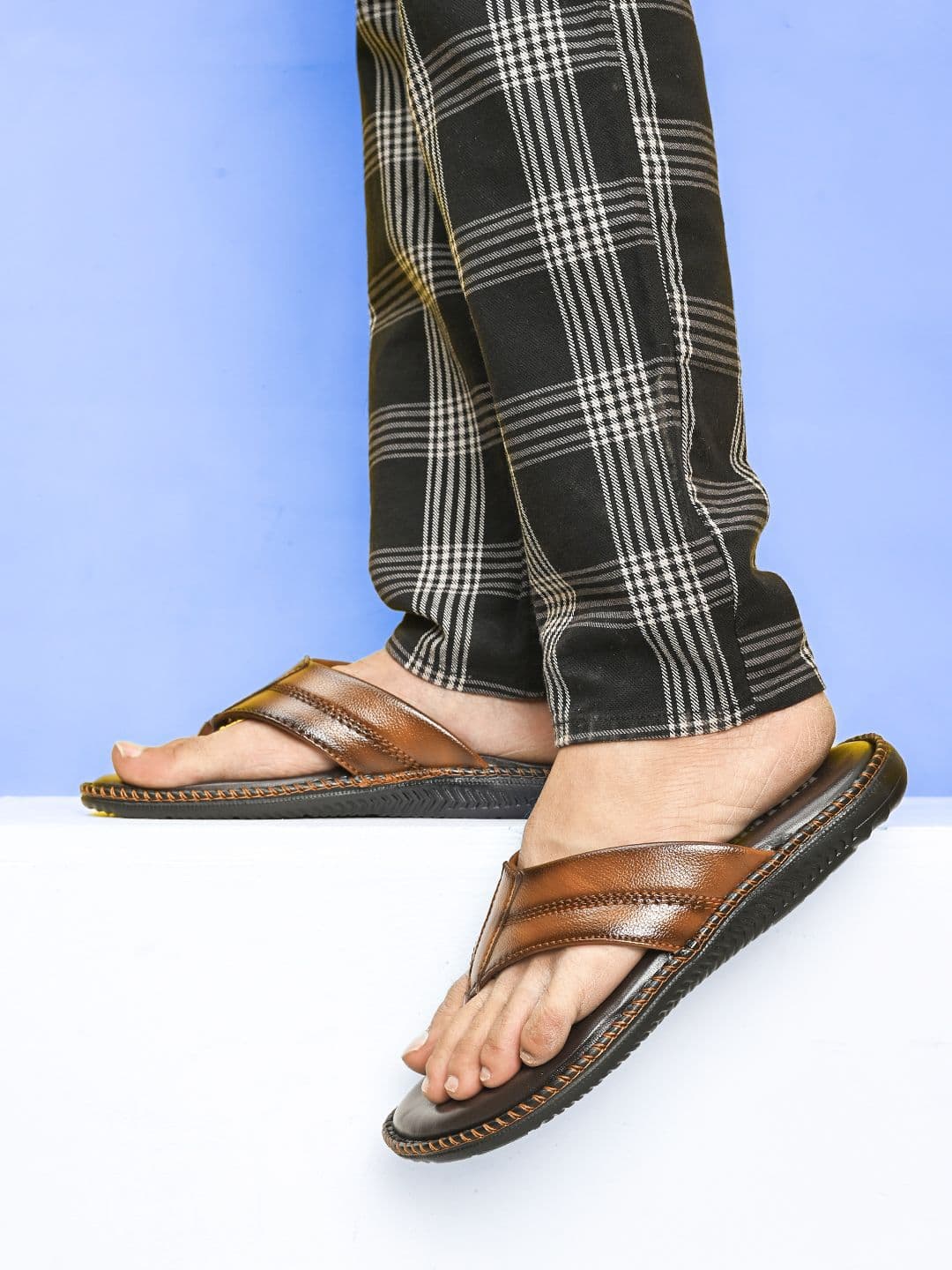 Killer Men Ethnic Leather Comfort Sandals - view 1
