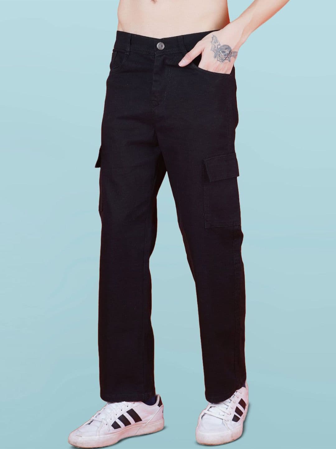 SZN Men Classic Straight Fit Mid-Rise Low Distress Jeans - view 1