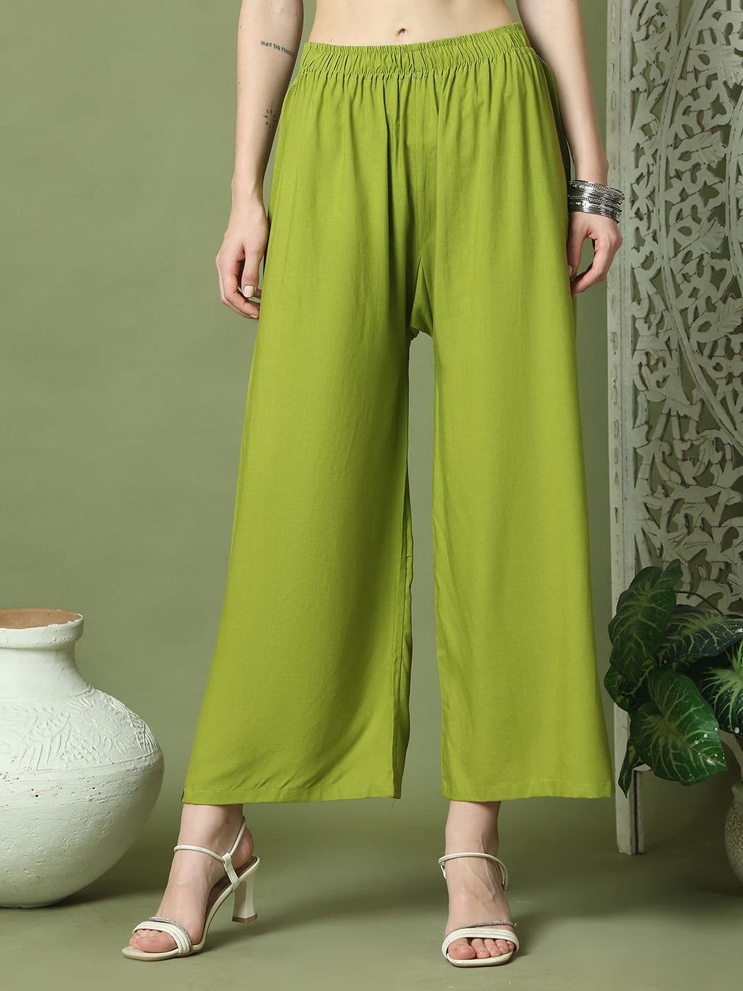 TAG 7 Women Flared Ethnic Palazzos - view 1