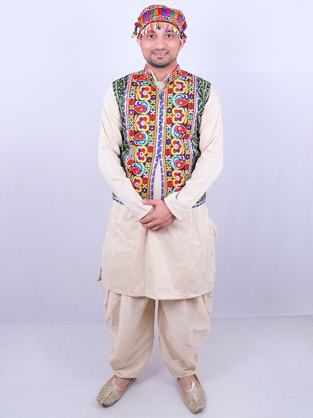 AGLARE Men Floral Open Front Jacket With Embroidered - view 1