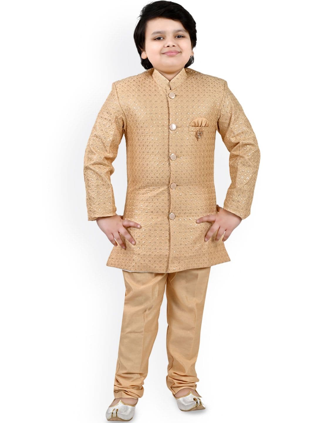 Arshia Fashions Boys Embroidered Sherwani Set - view 1