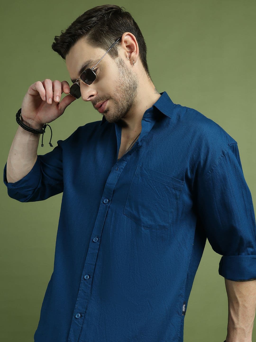 The Roadster Lifestyle Co. Men Solid Linen Casual Shirt - view 1