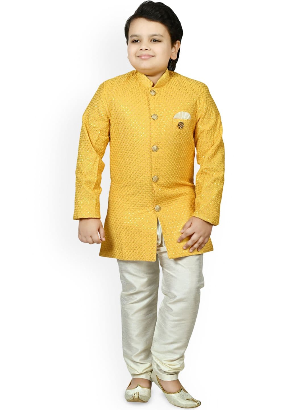 Arshia Fashions Boys Sequinned Embroidered Sherwani - view 1