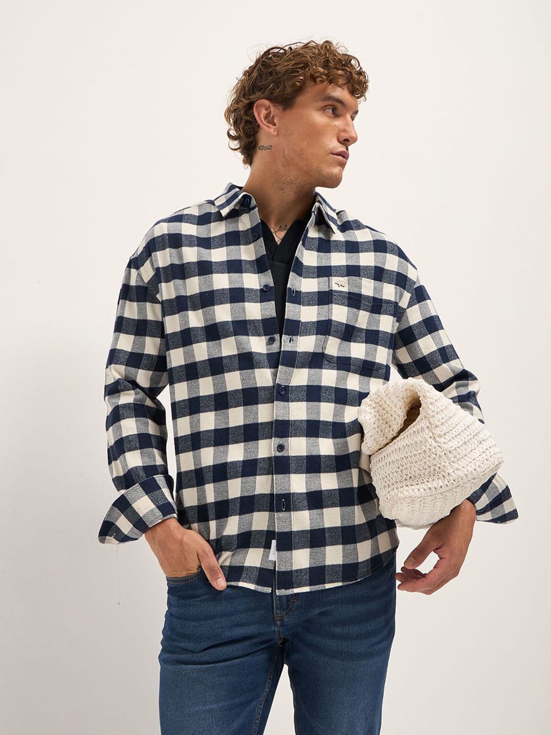 THE BEAR HOUSE Men Gingham Checks Opaque Checked Casual Shirt - view 1