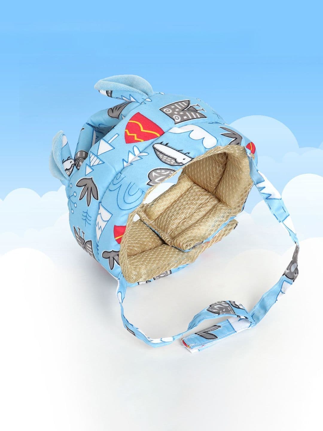 Adore Kids Printed Adjustable Safety Head Protector Helmet with Adjustable Strap - view 1