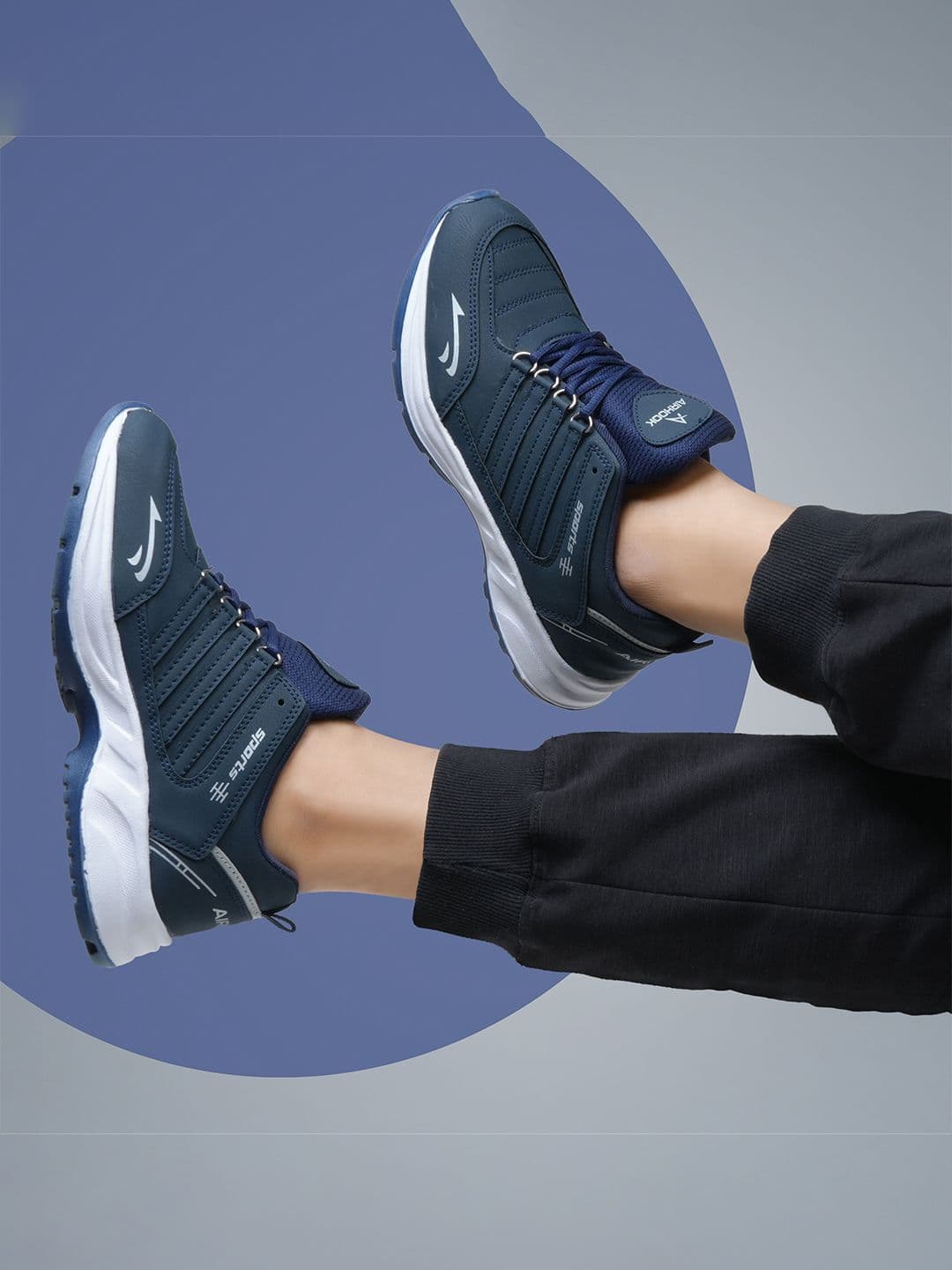 AIRHOOK Men Running Lace-Ups Non-Marking Shoes - view 1