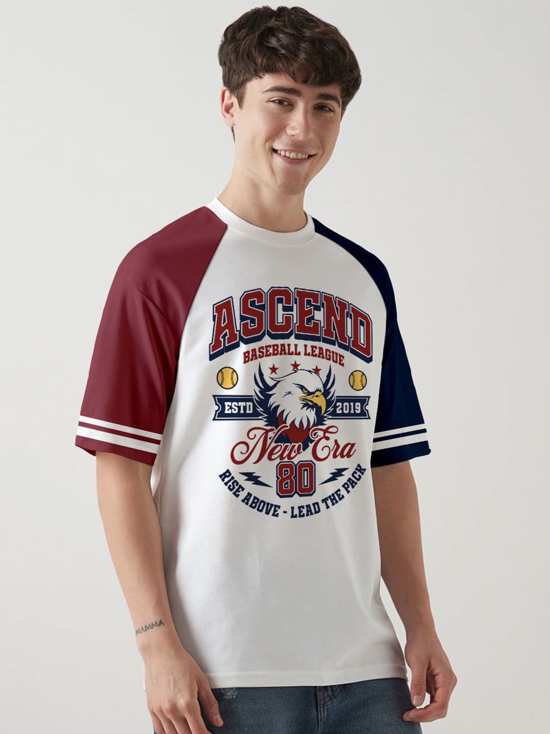 Crazymonk Men New Era Graphic Printed Oversized Cotton T-shirt - view 1