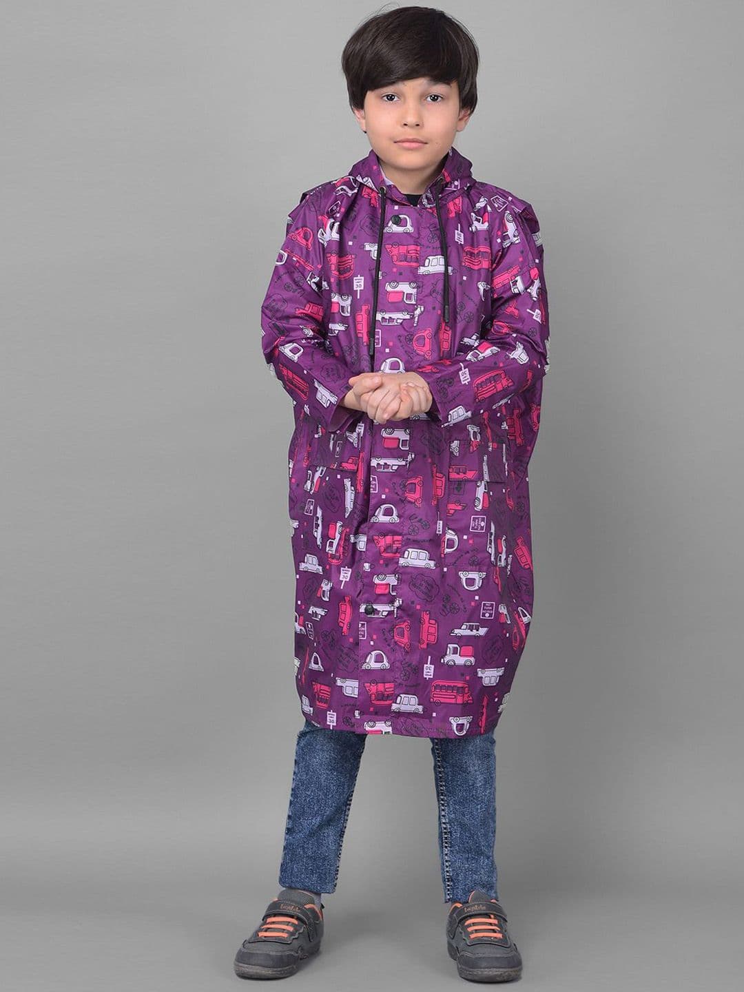Dollar Boys Printed Full Sleeves Long Raincoat - view 1
