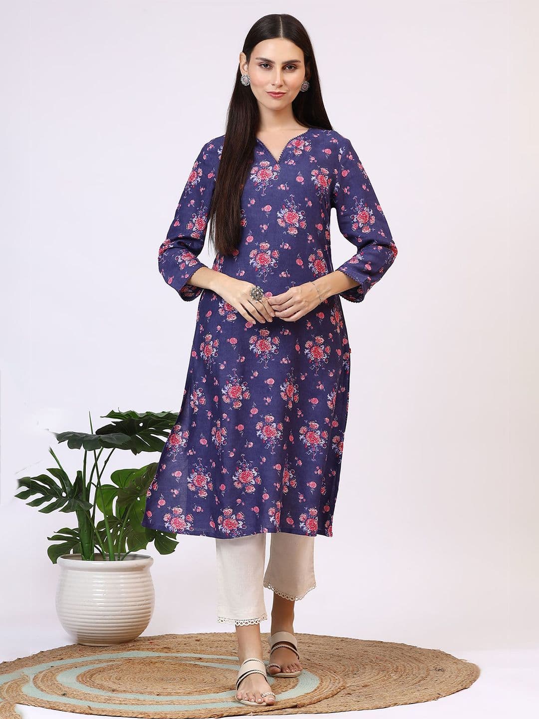 W Women Printed Kurta - view 1