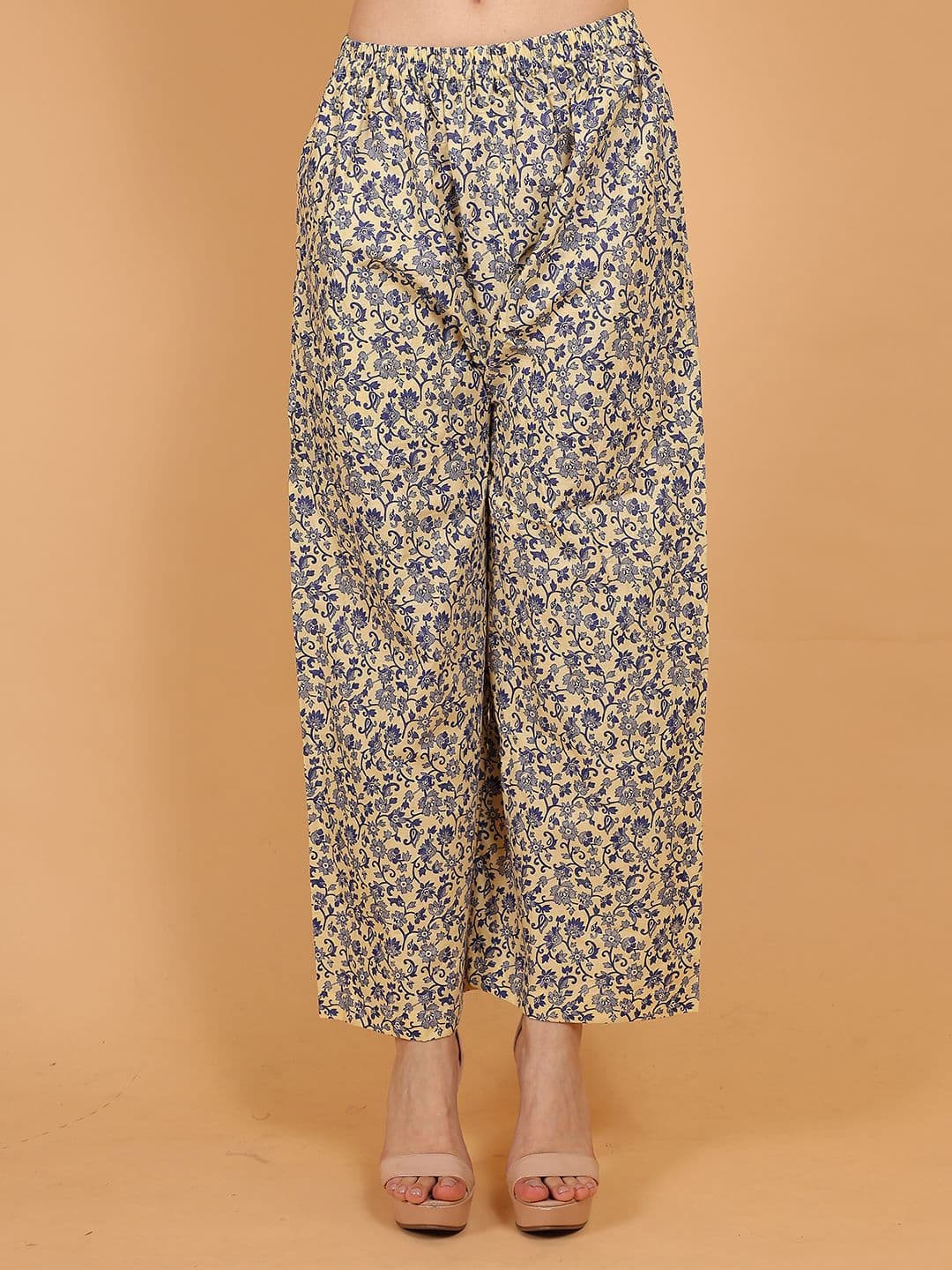 Trendzmy Women Floral Printed Cotton Palazzos - view 1