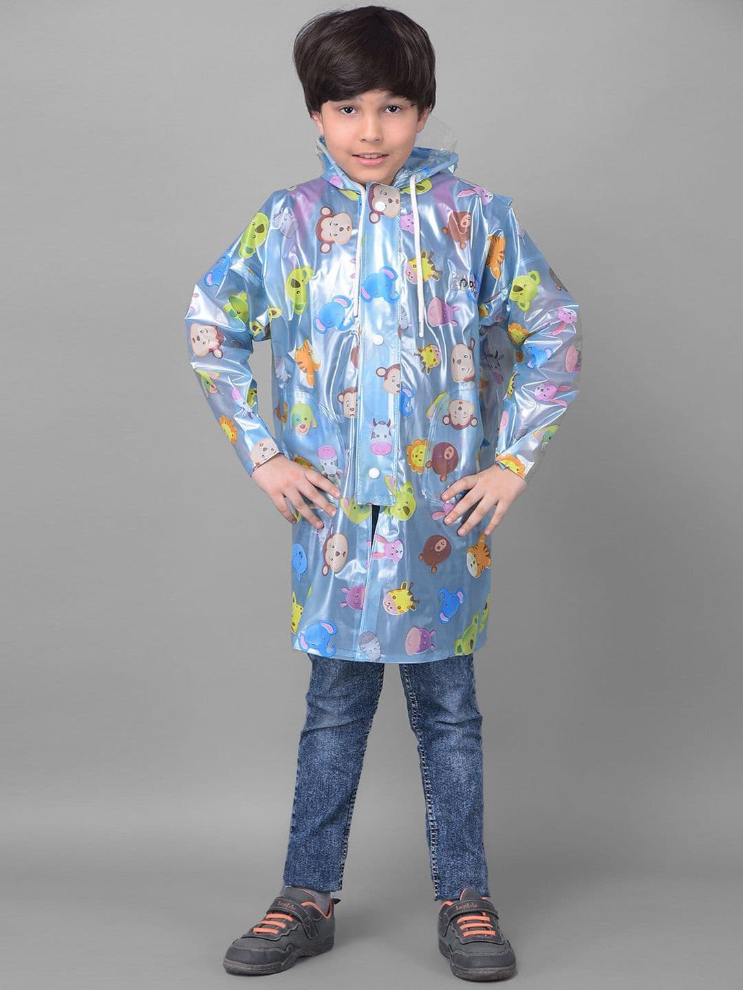 Dollar Rainguard Boys Printed Full Sleeves Long Raincoat - view 1