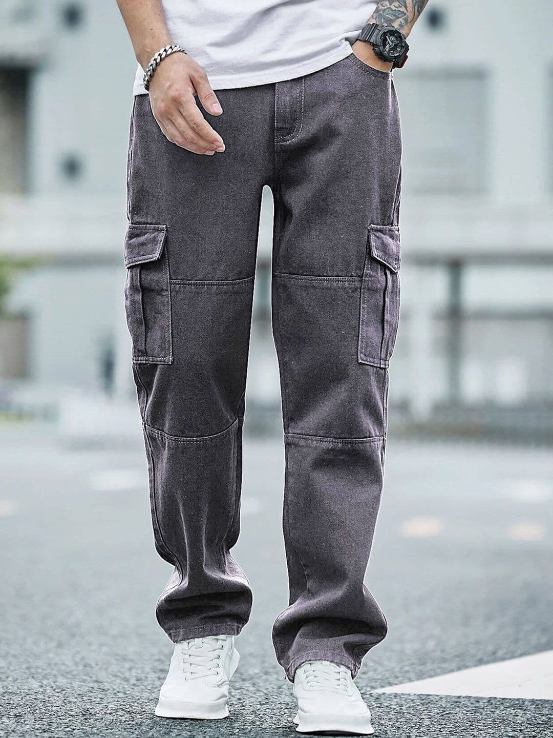 SZN Men Regular Fit High-Rise Cargo Styles Jeans - view 1