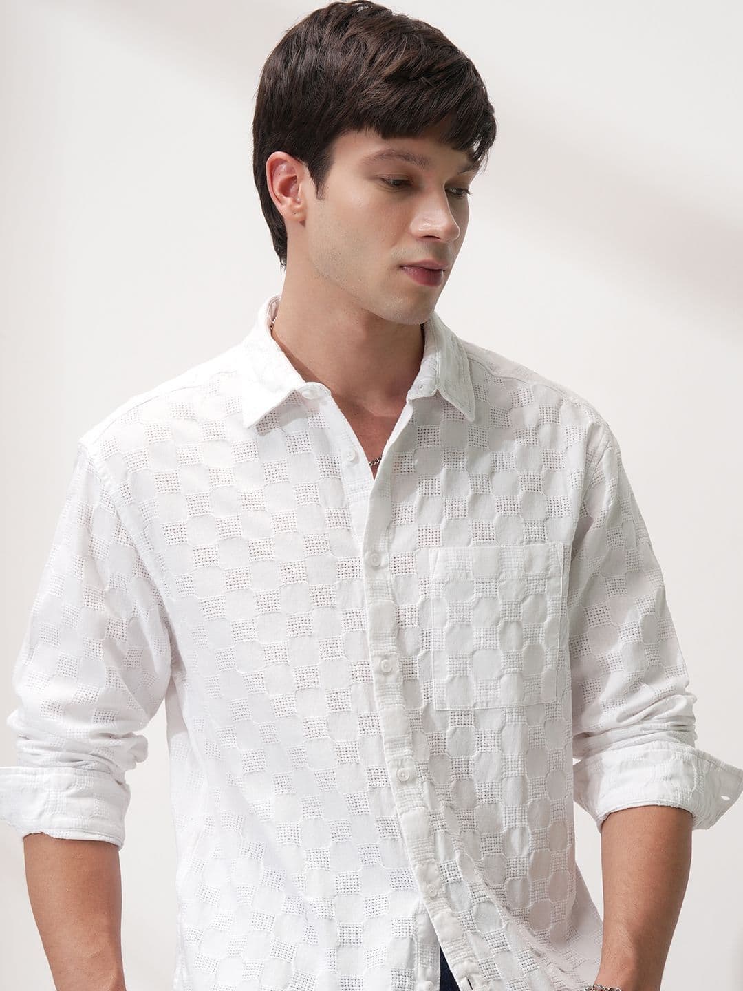 HIGHLANDER Men Comfort Opaque Casual Relaxed Fit Shirt - view 1