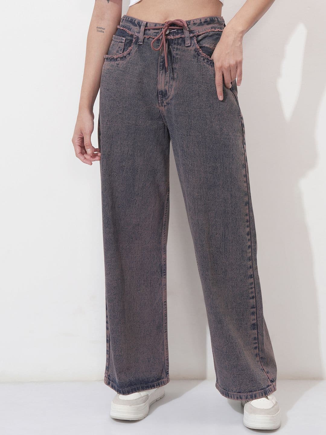 Basics By Tokyo Talkies Women Light Fade Stretchable Dad Fit Jeans - view 1