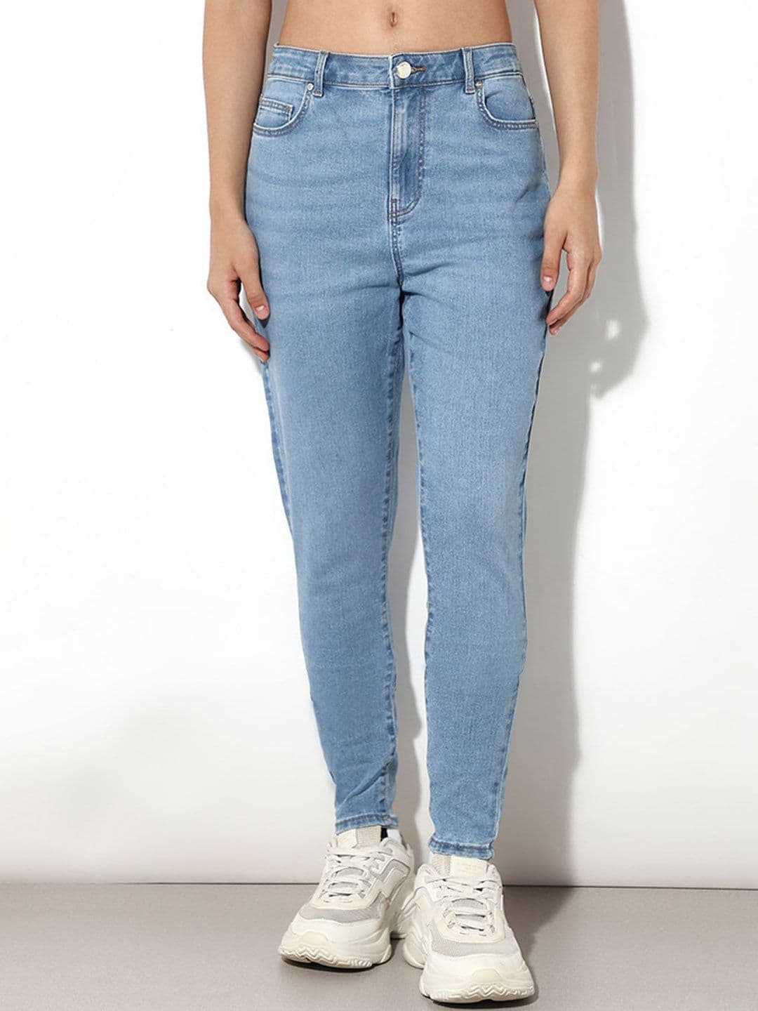 ONLY Women Skinny Fit Mid-Rise Heavy Fade Stretchable Jeans - view 1