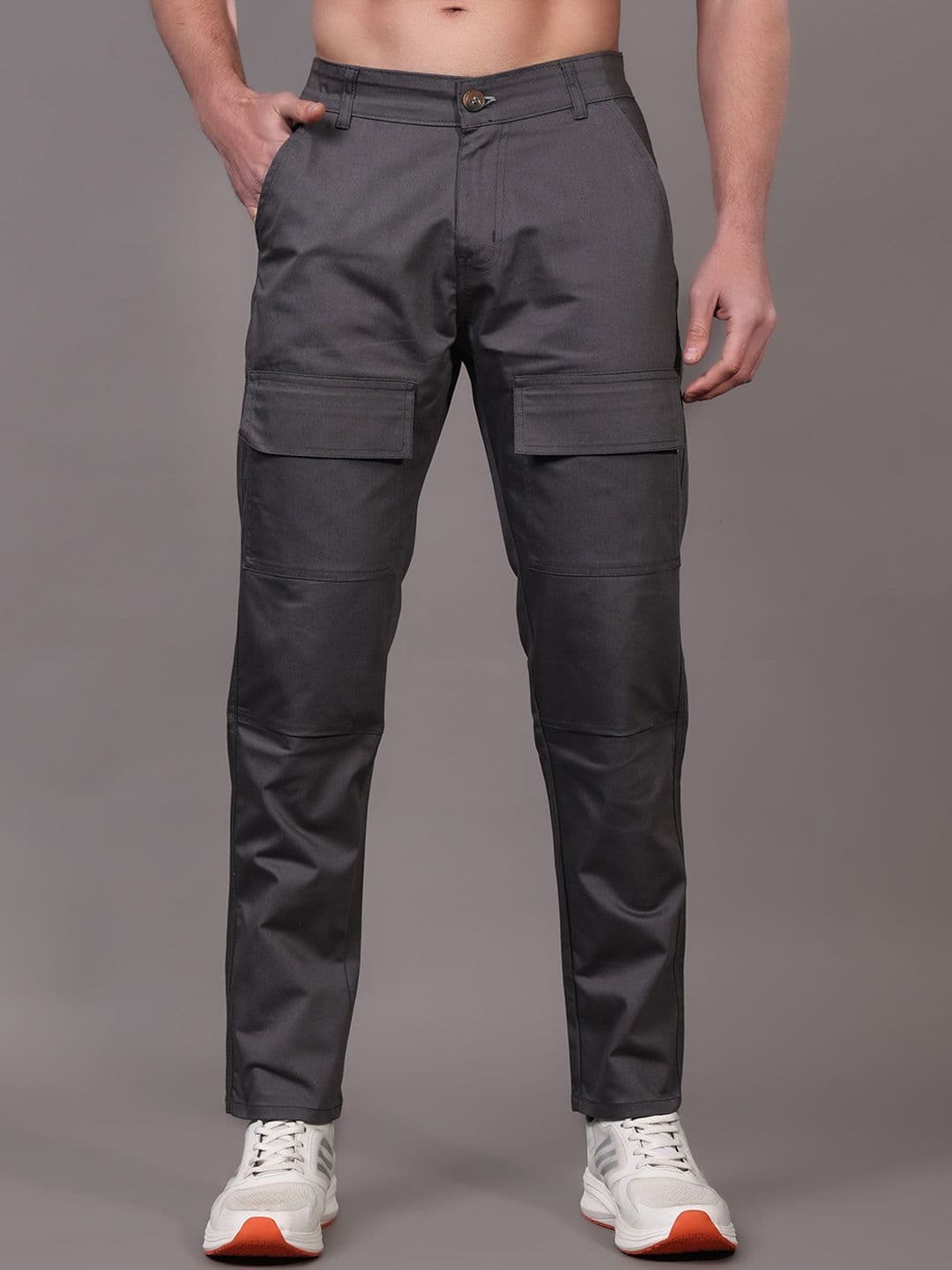 ZAYSH Men Regular Fit Mid-Rise Cargo Styles Cotton Jeans - view 1