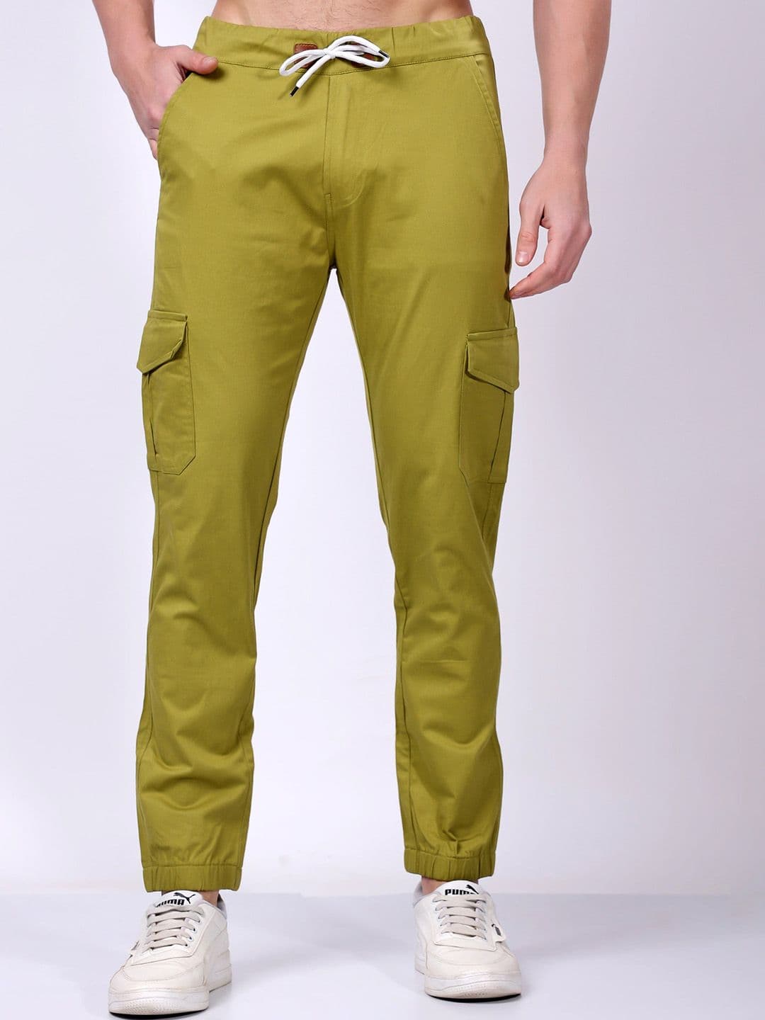 ZAYSH Men Jogger Fit Mid-Rise Green Jeans - view 1