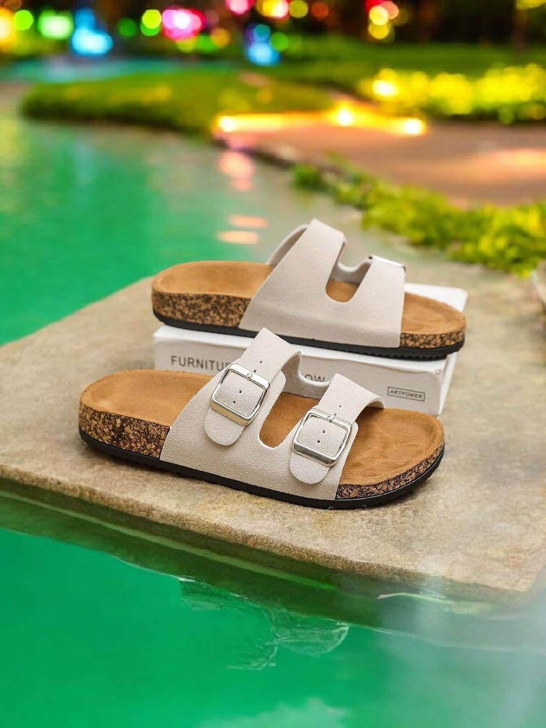 Layasa Women Open Toe Flats with Buckles - view 1