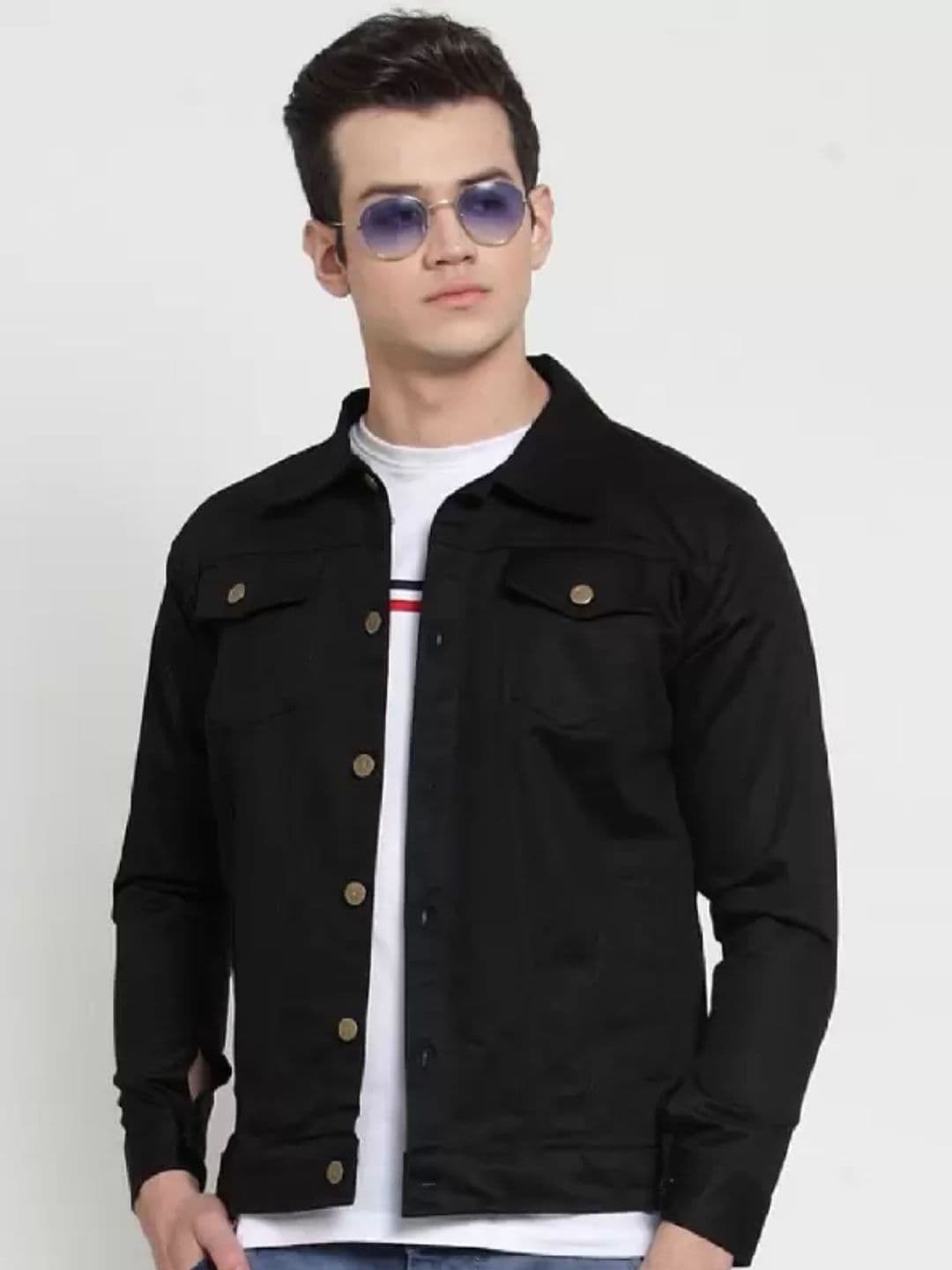 Moda Rapido Spread Collar Denim Jacket - view 1