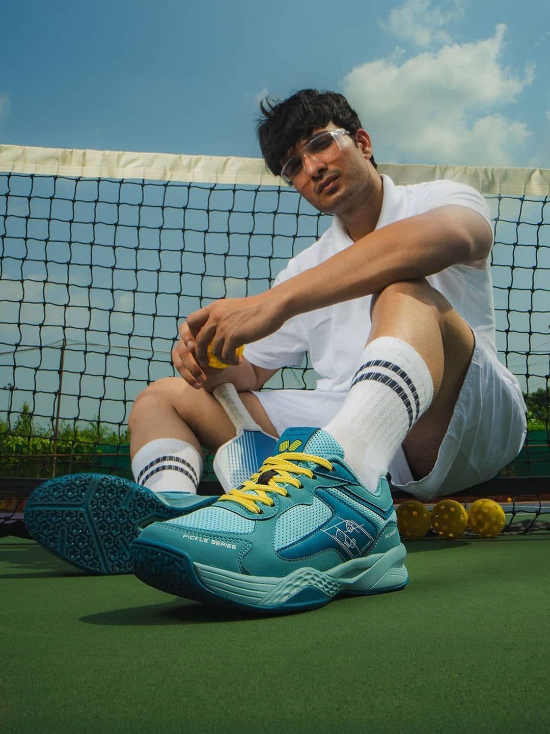 Bacca Bucci Pickle Series Cyan Court Sneakers with OrthoLite Eco Insoles - view 1