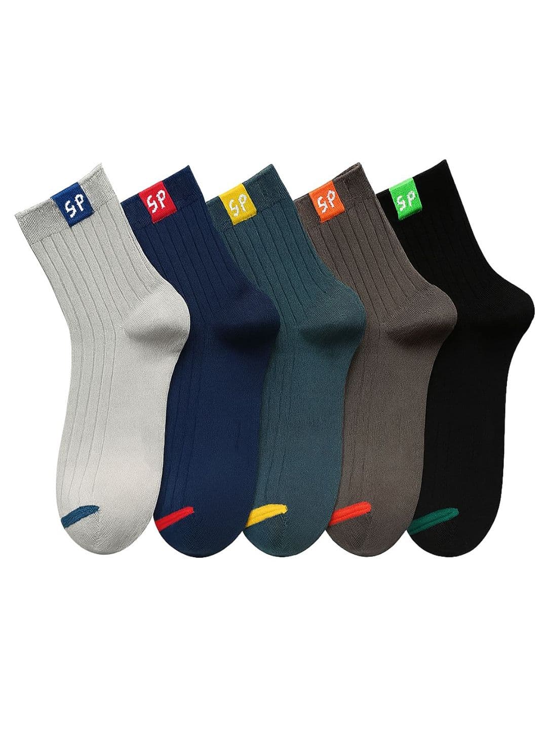 iSWEVEN Unisex Pack Of 5 Breathable Cotton Ankle Socks - view 1