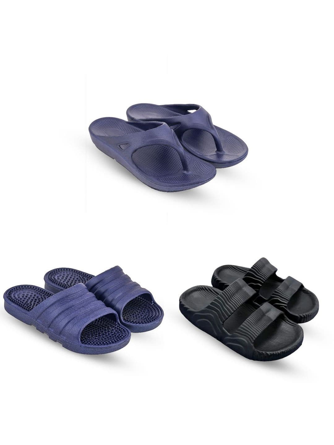 Feel alive Men Pack Of 4 Ultra-Comfortable Lightweight EVA Flip Flops - view 1