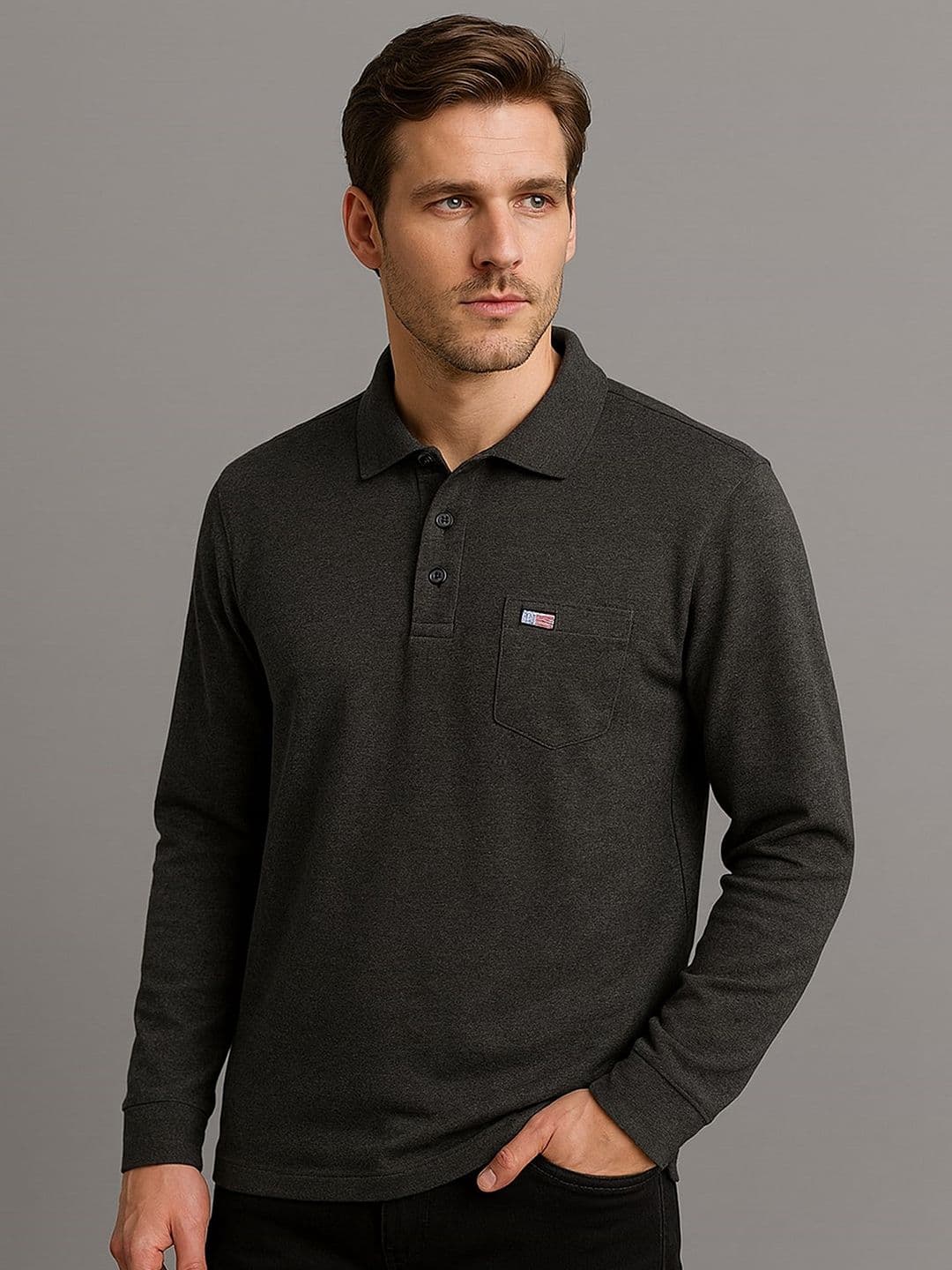 SANDPIPER Polo Collar Cotton T-shirt - view 1