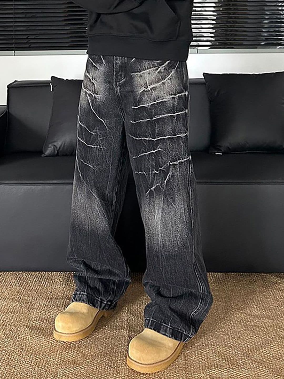 StyleCast Men Comfort Baggy High-Rise Light Fade Stretchable Cotton Jeans - view 1