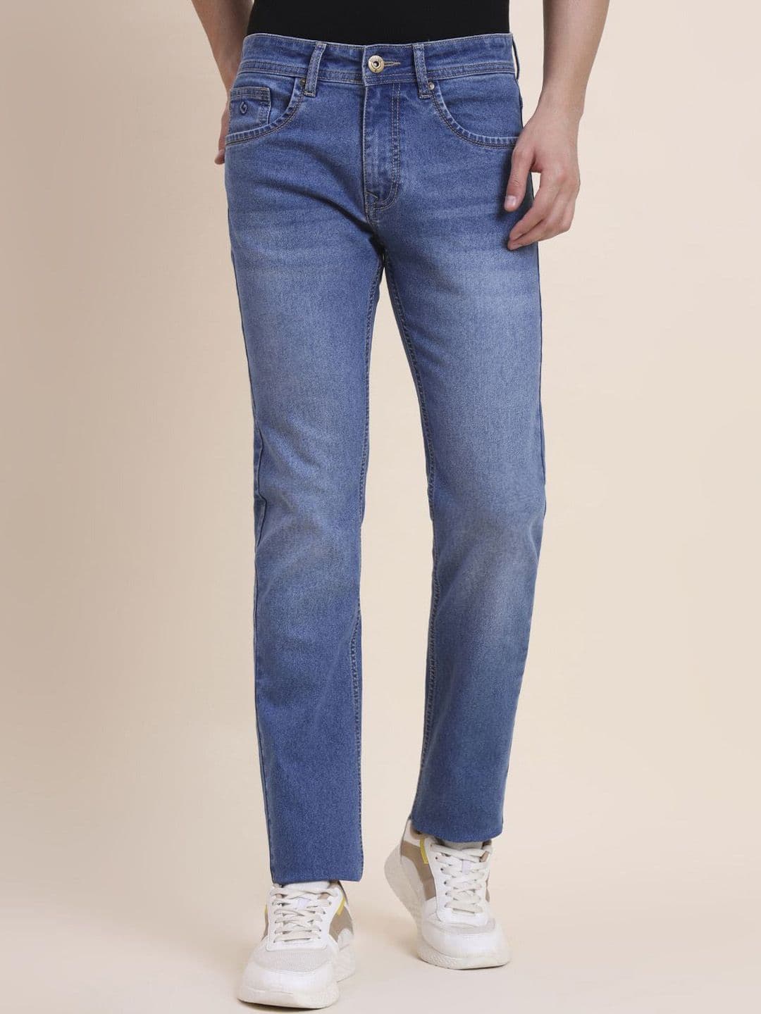 Greenfibre Men Slim Fit Mid-Rise Heavy Fade Jeans - view 1