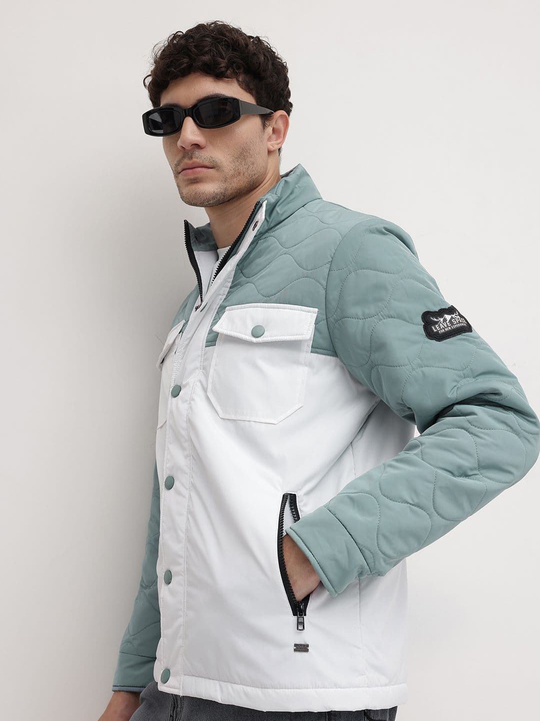 The Roadster Life Co. Colourblocked Quilted Jacket - view 1